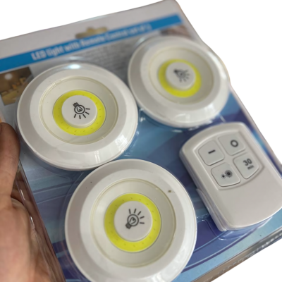 ¡Promoción Imperdible! 3 Luces LED Inalámbricas - Control Remoto + 12 Pilas Gratis - Solo Hoy